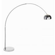 Stilnovo LS375B The Arch City Floor Lamp -Carbon steel, Marble Silver