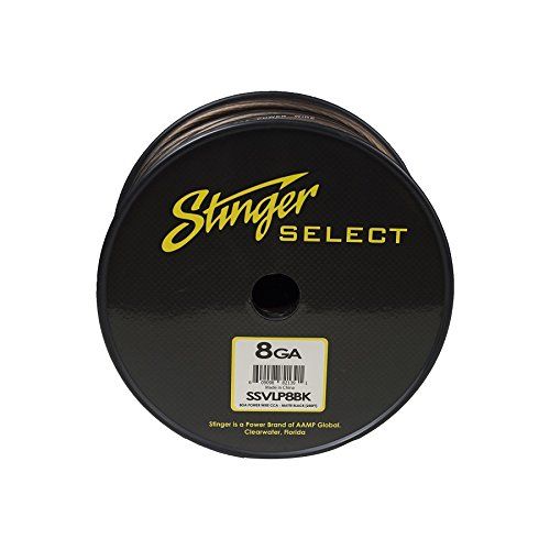  Stinger SSVLP8BK 8Ga Matte Black Power Wire 250