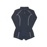 Stingray Australia Stingray Black Womens Long Sleeve Zip Front Boyleg Rash Guard Swimsuit