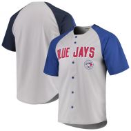 Men's Toronto Blue Jays Stitches GrayNavy Lightweight Mesh Jersey