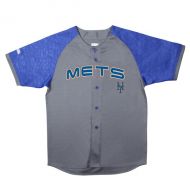 Youth New York Mets Stitches CharcoalRoyal Glitch Jersey
