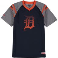 Youth Detroit Tigers Stitches NavyOrange Mesh V-Neck Jersey T-Shirt