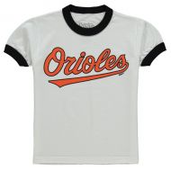 Youth Baltimore Orioles Stitches WhiteBlack Ringer T-Shirt
