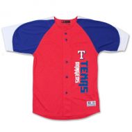 Youth Texas Rangers Stitches Red/Royal Vertical Jersey