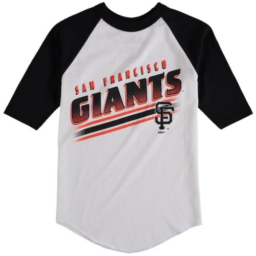  Youth San Francisco Giants Stitches White/Black 3/4-Sleeve Raglan T-Shirt