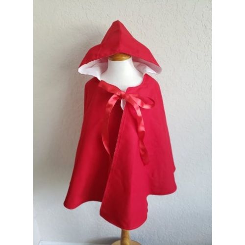  StitchesAndTees Little Red Riding Hood cape and romper - dress up Halloween little girls - sizes 6 months - 2T