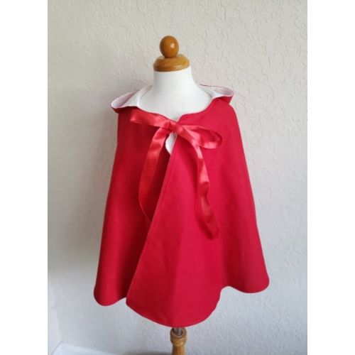  StitchesAndTees Little Red Riding Hood cape and romper - dress up Halloween little girls - sizes 6 months - 2T