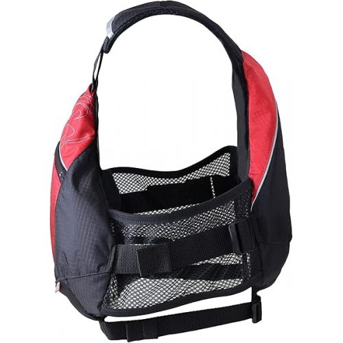  Stohlquist Edge Adult PFD Life Jacket - Red, XX-Large - Easy to Adjust Whitewater PFD, High Mobility Ultra Soft Buoyancy PVC Foam, Low Profile Graded Sizing for All Paddlers