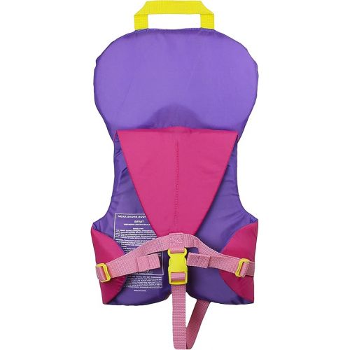  Stohlquist Waterware Toddler Life Jacket Coast Guard Approved Life Vest for Infants, Pink/Purple, 8-30 Pounds