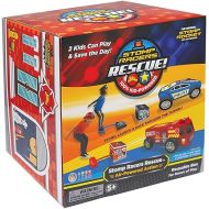 Stomp Racers Air Powered Race Cars by Stomp Rocket, Rescue Racers Pack - Dueling Stomp Racers Toy Car Launcher - Fun Backyard & Outdoor Multi-Player Kids Toys Gifts for Boys, Girls & Toddlers