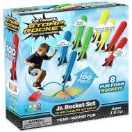 Stomp Rocket Jr Multi-Color Rocket Launcher for Kids, 8 Rockets - Fun Outdoor Kids Gifts for Boys & Girls - STEM Toy Foam Blaster Set Soars Up to 100 Feet - Ages 3 & Up