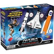 Stomp Rocket Space Collection Rocket Launcher for Kids, 3 NASA Rockets - Backyard & Outdoor Fun Toy Gift for Boys & Girls - STEM Soft Foam Blaster Set Soars Up to 100 Feet - Ages 5 & Up