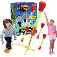 Stomp Rocket Ultra Rocket, 4 Rockets - Outdoor Rocket Toy Gift for Boys and Girls - Comes with Toy Rocket Launcher - Ages 5 Years and Up