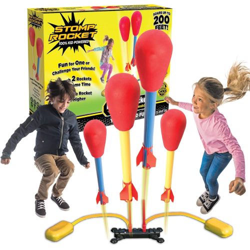  [아마존베스트]Stomp Rocket The Original Dueling Rockets Launcher, 4 Rockets and Toy Rocket Launcher - Outdoor Rocket STEM Gift for Boys and Girls Ages 6 Years and Up - Great for Outdoor Play