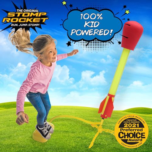  [아마존베스트]Stomp Rocket The Original Ultra Rocket Launcher, 4 Rockets and Toy Air Rocket Launcher - Outdoor Rocket STEM Gift for Boys and Girls Ages 5 Years and Up - Great for Outdoor Play