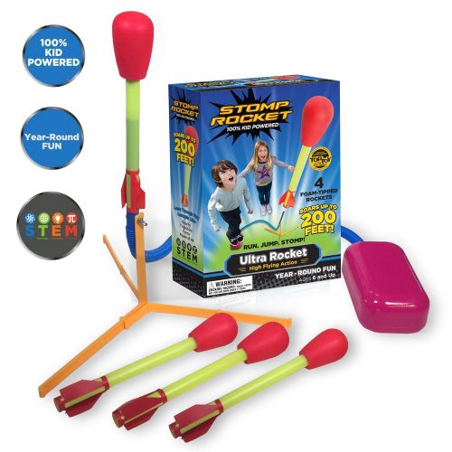  Stomp Rocket and ships from Amazon Fulfillment. Stomp Rocket Ultra Rocket, 4 Rockets - Outdoor Rocket Toy Gift for Boys and Girls - Comes with Toy Rocket Launcher - Ages 5 Years and Up