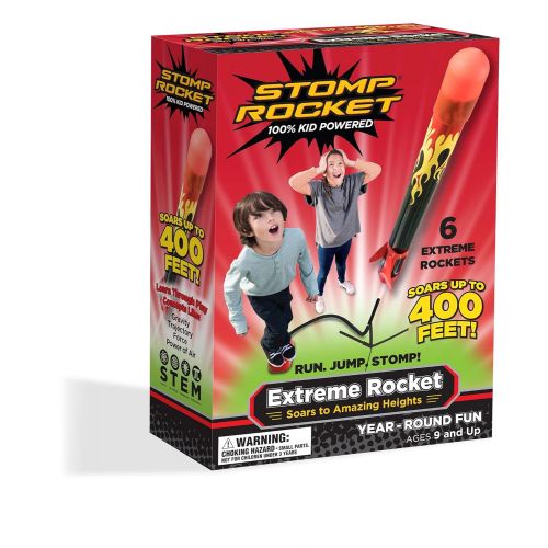  Stomp Rocket and ships from Amazon Fulfillment. Stomp Rocket Extreme Rocket 6 Rockets - Outdoor Rocket Toy Gift for Boys and Girls- Comes with Toy Rocket Launcher - Ages 9 Years Up