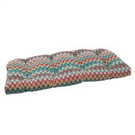 Stone Pillow Perfect Outdoor Nivala Wicker Loveseat Cushion, Blue