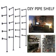 Stone Topower Industrial French Country Style Decorative Pipe Wooden Wall ShelvesRustic DIYCeiling Five-Layer Pipe Shelf Wall Vintage Hung Bracket Industrial Shelves (Five-Layer × 4)