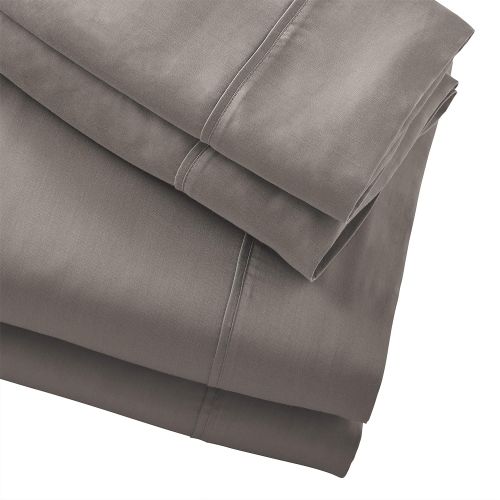  Stone & Beam Wrinkle-Resitant 100% Tencel Bed Sheet Set, California King, Smoke