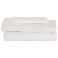 Stone & Beam Rustic Solid 100% Cotton Flannel Bed Sheet Set, Twin, White