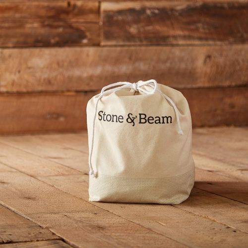  Stone & Beam Rustic Solid 100% Cotton Flannel Bed Sheet Set, Twin, White