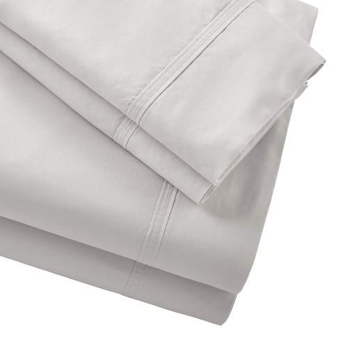  Stone & Beam 100% Supima Cotton Bed Sheet Set, Soft and Easy Care, California King, White