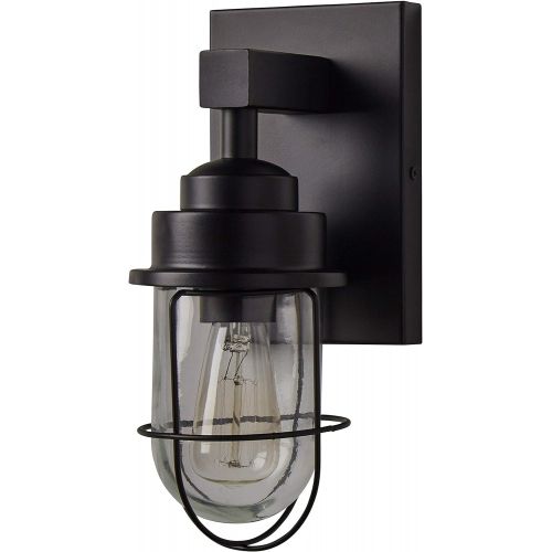  Stone & Beam Jordan Industrial 4-Pendant With Bulbs, 17.5 - 46H, Black