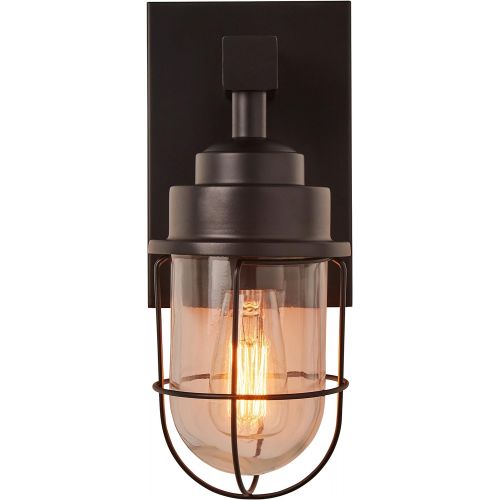  Stone & Beam Jordan Industrial 4-Pendant With Bulbs, 17.5 - 46H, Black