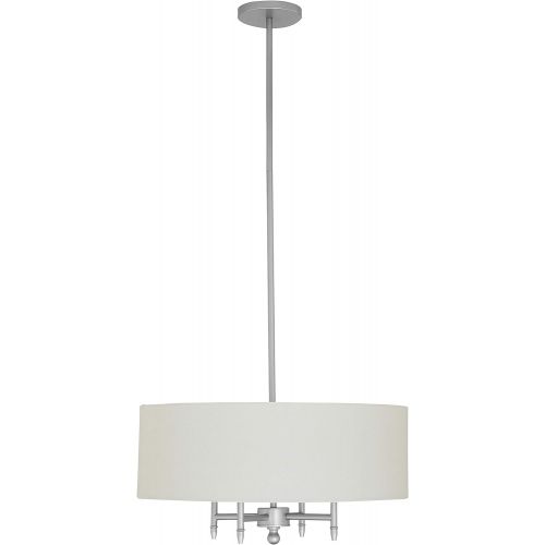  Stone & Beam Classic 4-Arm Gold Chandelier, 42H, White Shade