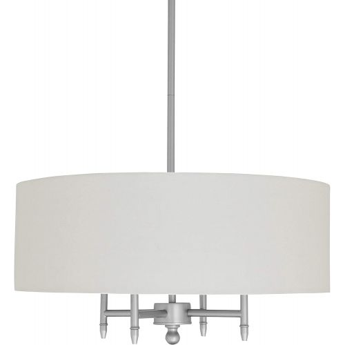  Stone & Beam Classic 4-Arm Gold Chandelier, 42H, White Shade