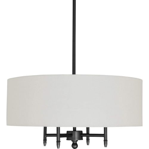  Stone & Beam Classic 4-Arm Gold Chandelier, 42H, White Shade