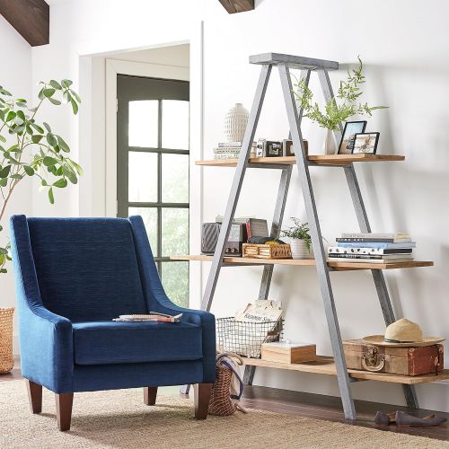  Stone & Beam Bryson A-Frame Bookcase, 70.7W, Wood and Iron