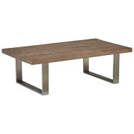 Stone & Beam Culver Reclaimed Wood Coffee Table, 55.1W, Natural and Steel