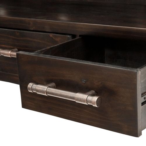  Stone & Beam Ferndale Rustic Media Console, 71W, Espresso