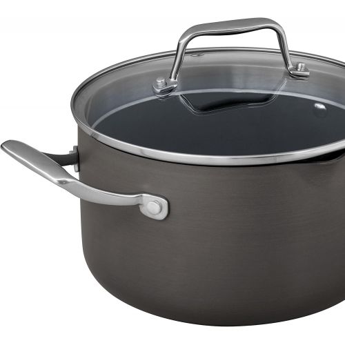  [아마존베스트]Stone & Beam Sauce Pan With Lid, 4-Quart, Hard-Anodized Non-Stick Aluminum