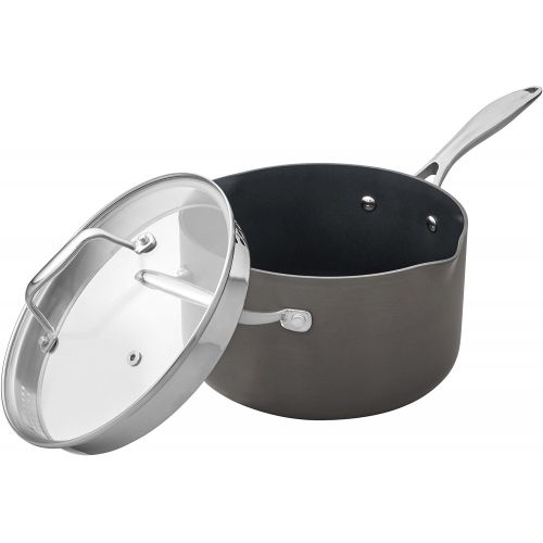  [아마존베스트]Stone & Beam Sauce Pan With Lid, 4-Quart, Hard-Anodized Non-Stick Aluminum