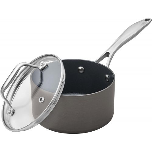  [아마존베스트]Stone & Beam Sauce Pan with Lid, 1-Quart, Hard-Anodized Non-Stick Aluminum