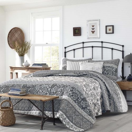  Stone Cottage Abbey Grey Quilt Set, FullQueen