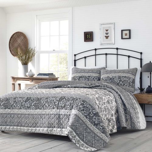  Stone Cottage Abbey Grey Quilt Set, FullQueen