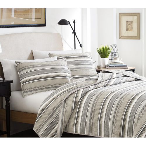  Stone Cottage Fresno Neutral Quilt Set, Twin