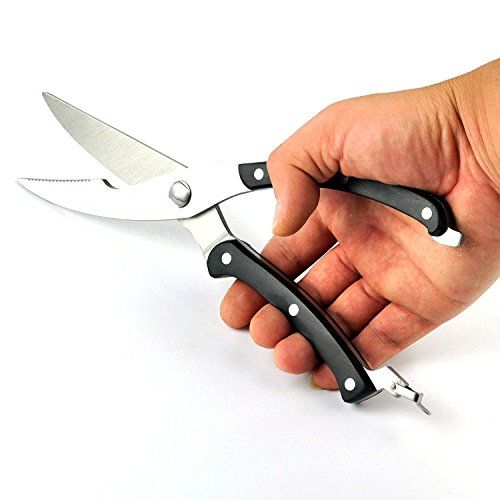  Stone Wordd Poultry Shears 250mm(9.8) Stainless Steel Poultry Kitchen Chicken Bone scissor with Safe Lock Cutter Cook Tool shear cut Duck Fish 4pcs