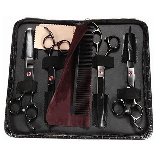  Stong Professional Pet Scissors Kit Sharp Edge Dog Cat 4pcs Grooming With Storage Bag