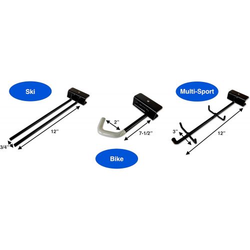  [아마존베스트]StoreYourBoard Omni Adventure Wall Storage Rack, Holds Bikes Skis Camping Hiking, and Climbing Gear, Home and Garage Storage System