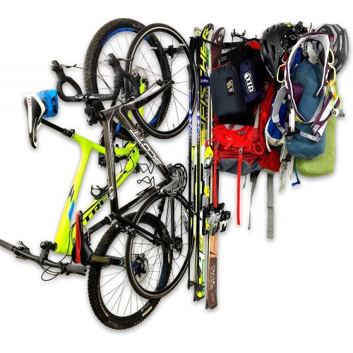  [아마존베스트]StoreYourBoard Omni Adventure Wall Storage Rack, Holds Bikes Skis Camping Hiking, and Climbing Gear, Home and Garage Storage System