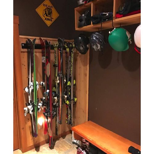  StoreYourBoard Ski Wall Storage Rack, 2 Pack Holds 16 Pairs, Steel Home and Garage Skis Mount