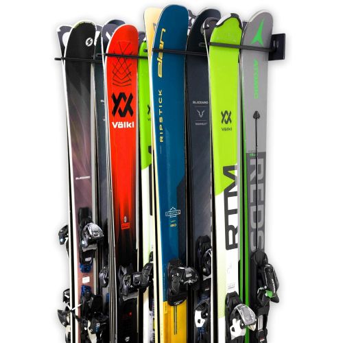  StoreYourBoard Ski Wall Storage Rack, 2 Pack Holds 16 Pairs, Steel Home and Garage Skis Mount