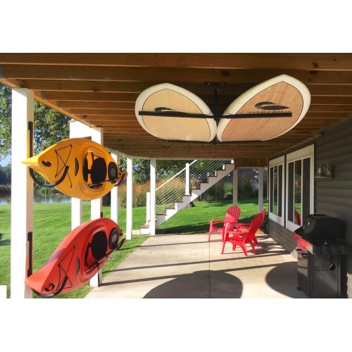  StoreYourBoard 2 Kayak Ceiling Rack, Hi Port 2 Storage Hanger Overhead Mount, Adjustable