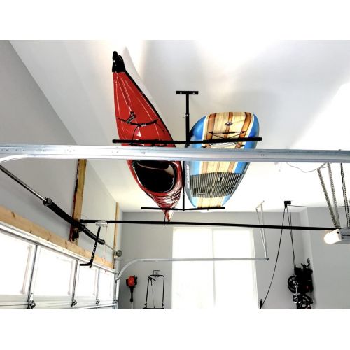  StoreYourBoard Double SUP & Surf Ceiling Storage Rack, Hi Port 2 Overhead Hanger Mount, Home & Garage