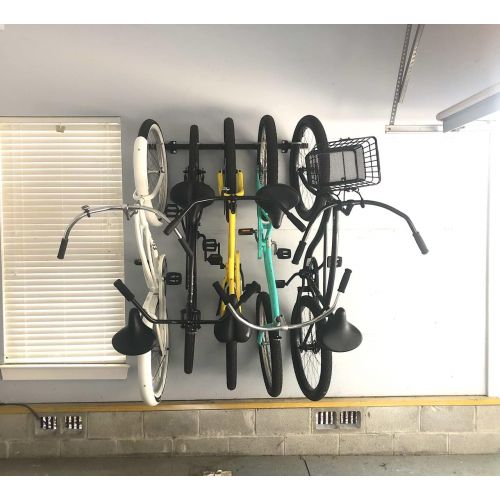  [아마존베스트]StoreYourBoard Bike Storage Rack, Holds 5 Bicycles, Home and Garage Adjustable Bike Wall Hanger Mount